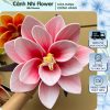 Bông Hoa Mộc Lan Xoắn Giả Cỡ Lớn - Cành Cao 25cm - Đường kính bông hoa 20cm