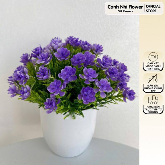 Chậu hoa đá bát tròn cao 20cm nhân tạo – điểm nhấn tinh tế cho không gian sống - Cảnh Nhi Flower